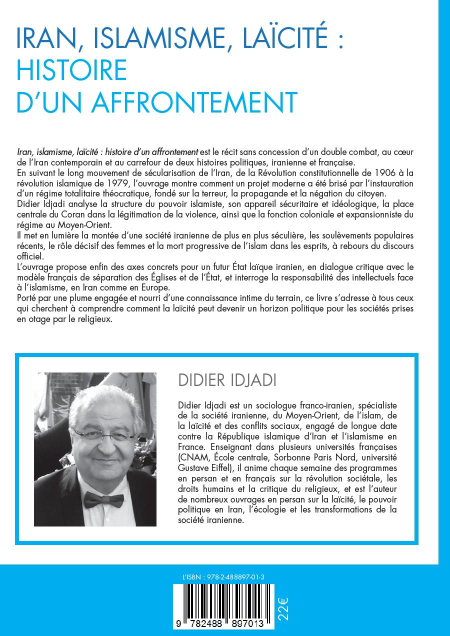 4em de couverture : Iran, islamisme et laïcité : histoire d’un affrontement