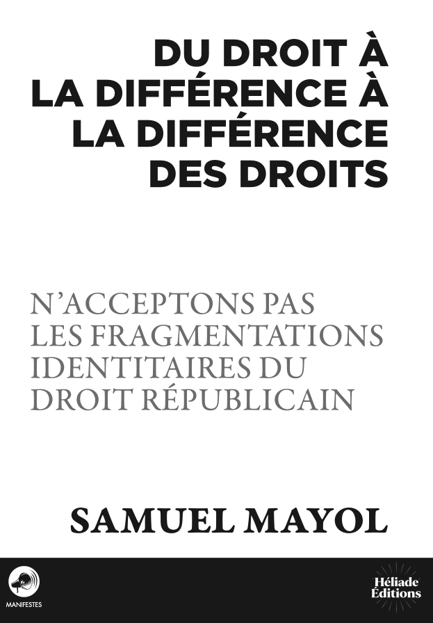 Couv Du droit à la différence à la différence des droits