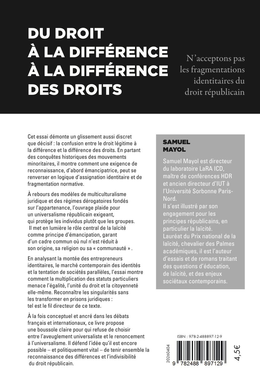 4em Couv Du droit à la différence à la différence des droits